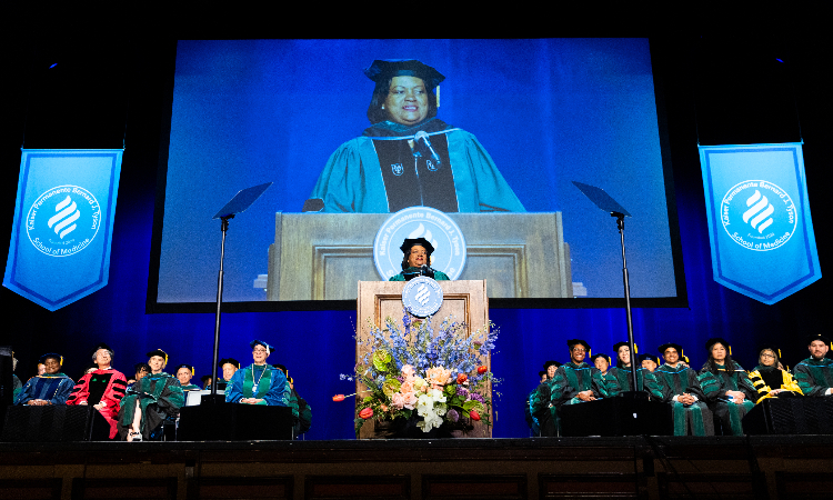 Former U.S. Surgeon General Regina M. Benjamin, MD, was commencement speaker.