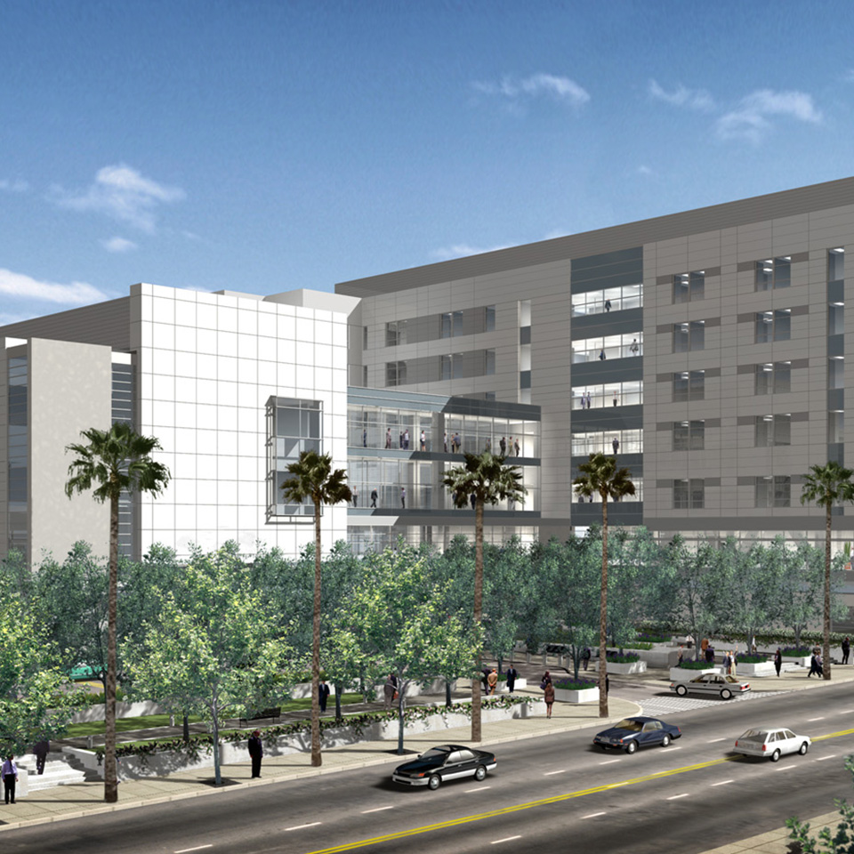 External View of Los Angeles Medical Center.