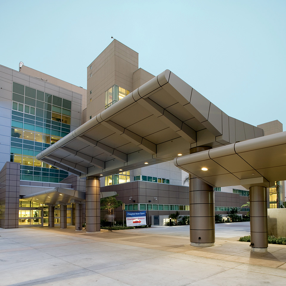 External View of West Los Angeles Medical Center.