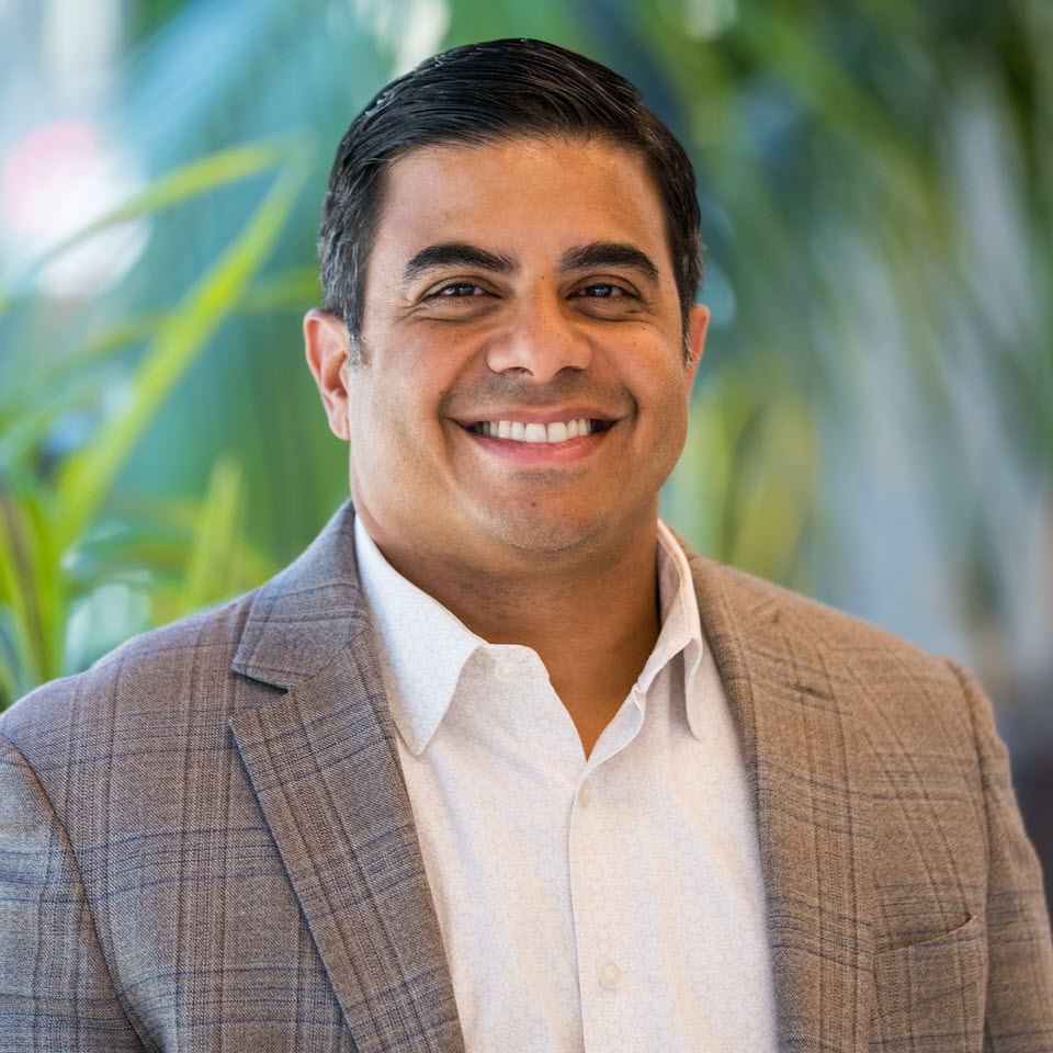 A headshot of Aravind S. Chandrashekar, MD, MBA