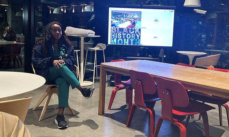 KPSOM student participating in an Inclusive Excellence Storytelling Series event.