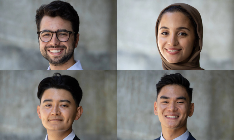 KPSOM students Jacob Abrahams, Aya Badran, Henry Dong, and Victor Escobedo.