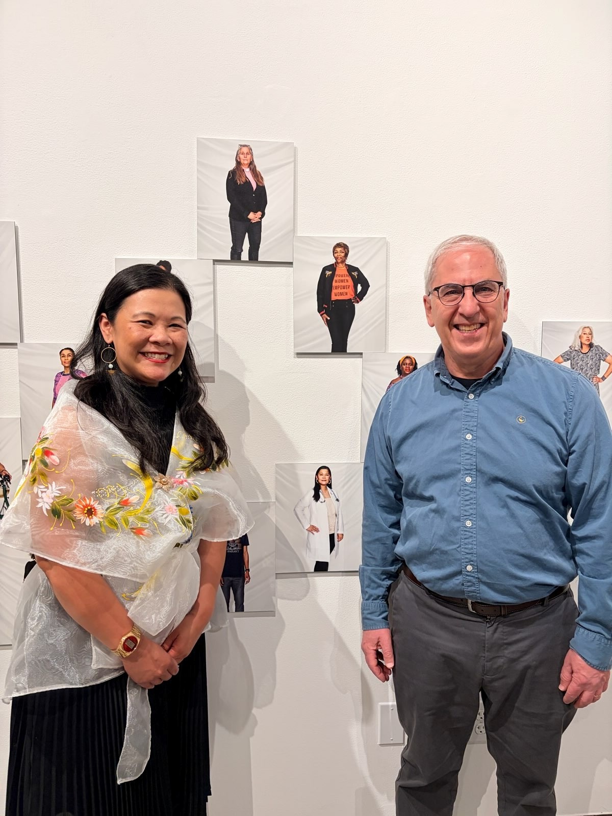Dr. Joyce Javier is pictured with Dr. Jonathan Finkelstein, KPSOM Senior Associate Dean for Research and Scholarship, at the Alta exhibit.