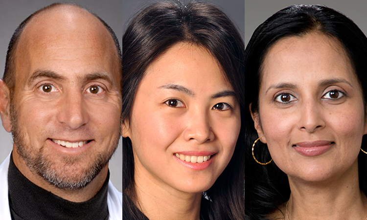 (Left to right) KPSOM faculty members Robert M. Cooper, Chun Chao, and Science Reina Haque