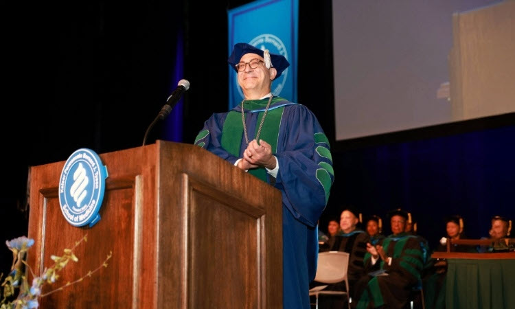 Dr. John L. Dalrymple delivers his remarks at commencement.