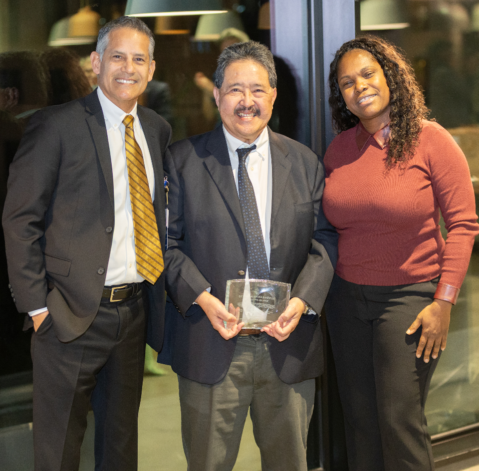 Dr. Anthony Burgos, Dr. Thomas Tom, and Dr. Anissa LaCount at the inaugural preceptors reception.