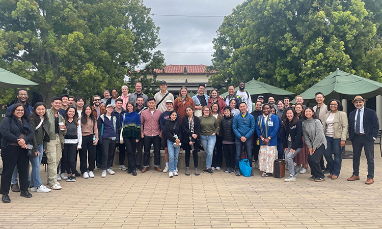 KPSOM students, faculty, and The Huntington Library partners gathered onsite for the Class of 2024’s capstone REACH course.