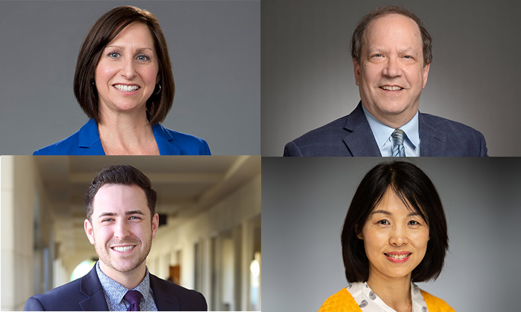 (clockwise from top left) KPSOM faculty members Kristi Reynolds, Michael Kanter, and Hui Zhou, and KPSOM graduate Mark Sanders