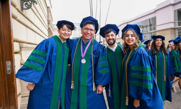 Graduating Class of 2025 members (left to right): Victor Escobedo, Jesus Eduardo Fuentes, Jacob Abrahams, and Priyanka Achalu.