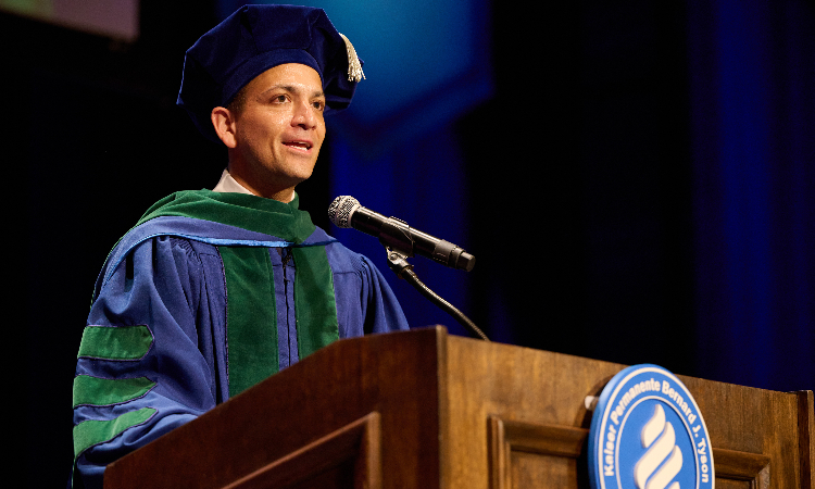 Commencement keynote speaker Vin Gupta, MD, MPA.