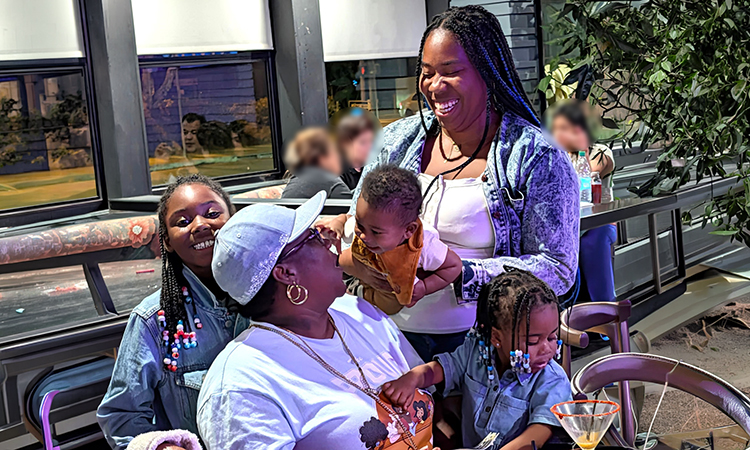 Donte Cofield’s mother, wife, and children