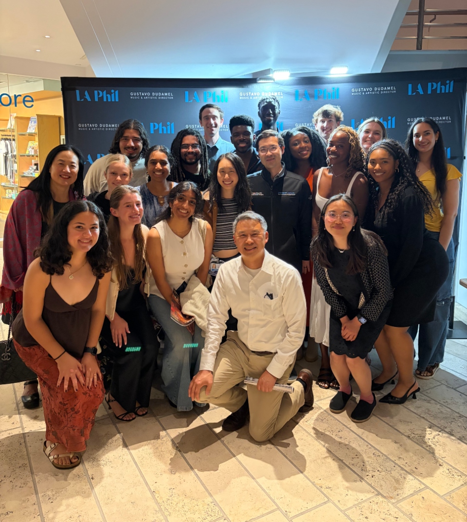 A group outing to a Los Angeles Philharmonic performance of Rachmaninoff’s Second Symphony at Disney Hall in Los Angeles.