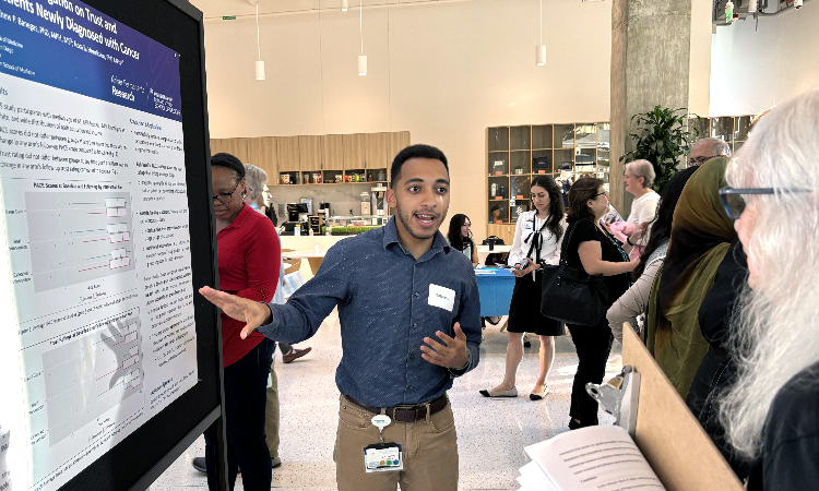 Student Matthew Fisher at the KPSOM Student Scholarship Symposium.