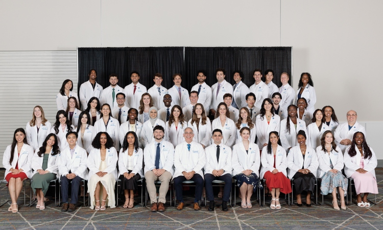 Members of the Class of 2030 at the KPSOM White Coat Ceremony.